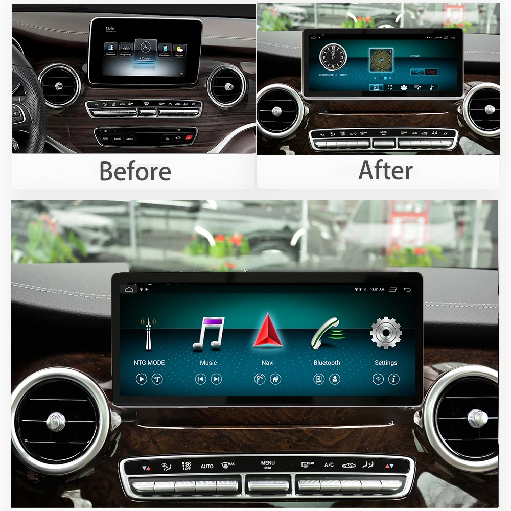 Автомобильный мультимедийный плеер стерео gps DVD Радио Навигация Android экран для Mercedes Benz V Class Viano Valente Metris EQV W447