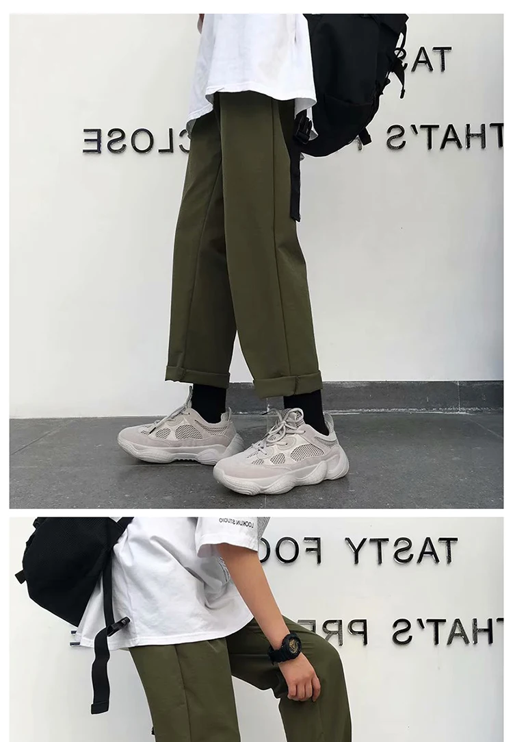 Мужские спортивные штаны Ulzzang размера плюс, свободные, для отдыха, новинка, корейские мужские штаны, модные, Харадзюку, уличная одежда, мужские, длина по щиколотку, мягкие