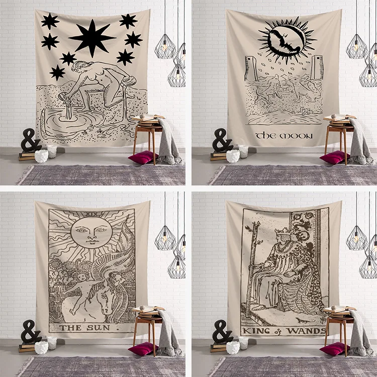 Nordic ins hanging cloth art wall tapestry home decoration mural Tarot | Дом и сад