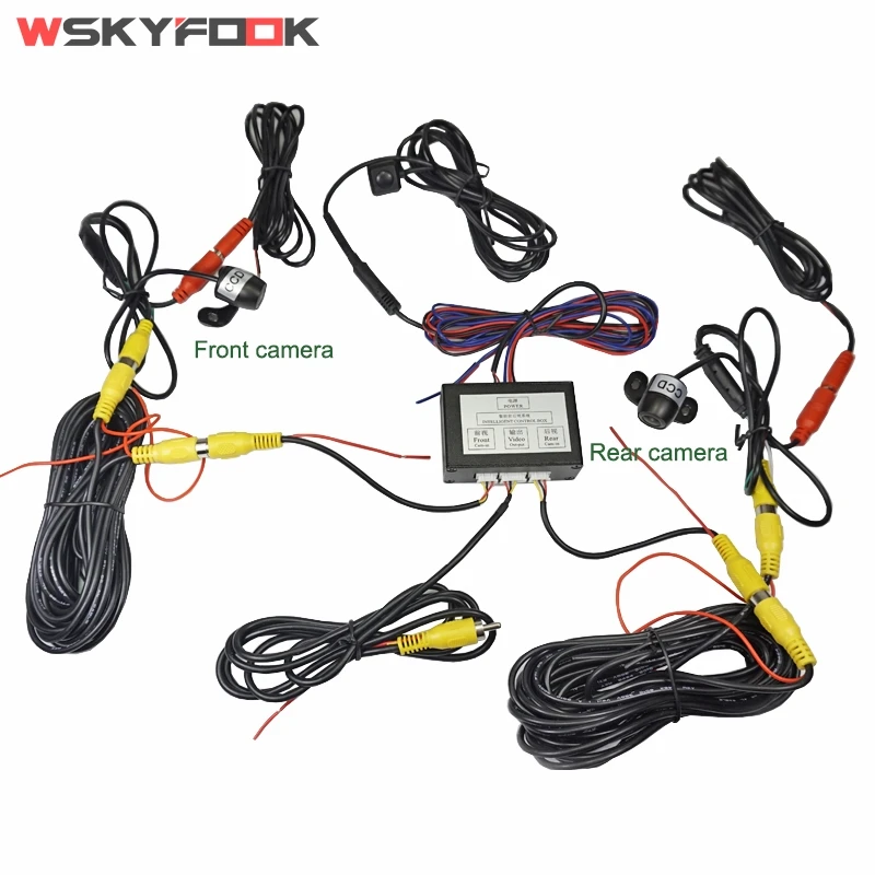 Front car Rear camera Switch Converter Box 2 Channel Control Box VW Ford Audi