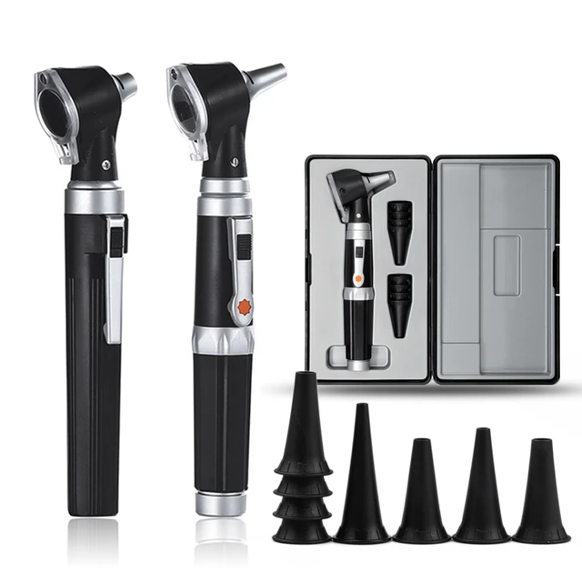 Kit de Diagnostic Otoscope professionnel, médical, médecin à domicile,  soins des oreilles, Endoscope LED, Otoscope Portable, nettoyeur d'oreilles  avec 8 embouts - AliExpress