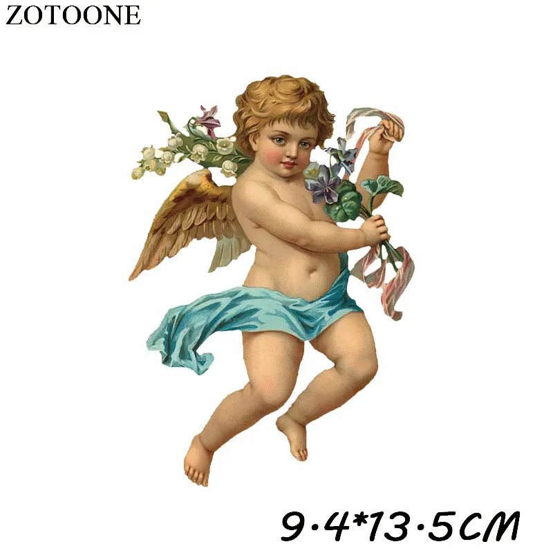 ZOTOONE милый ангел Железный На Патчи Купидон наклейка s передачи для одежды футболка теплопередача наклейка DIY аксессуары аппликации F1 - Цвет: ZT0053