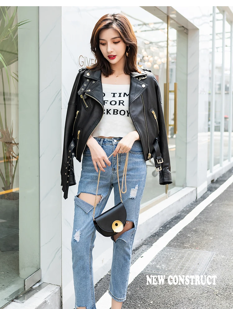 genuine sheepskin leather jacket for women (2)