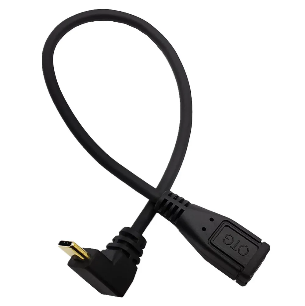 Позолоченный USB3.1 90 ° вверх type-C orbit Micro5pin Женский адаптер для передачи данных для мобильного телефона