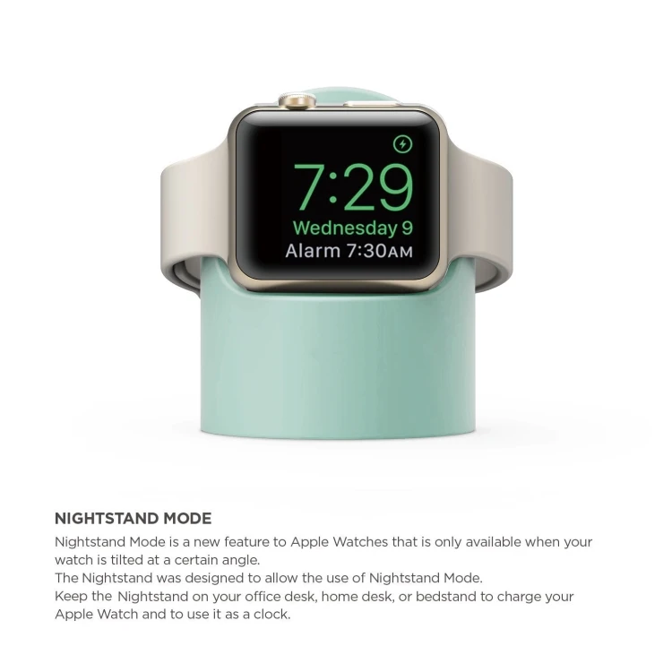 Новейший мягкий силиконовый W2 Apple watch зарядное устройство Подставка без царапин Ночная спальня зарядная подставка для Apple iwatch серии 5 4 3 2 1
