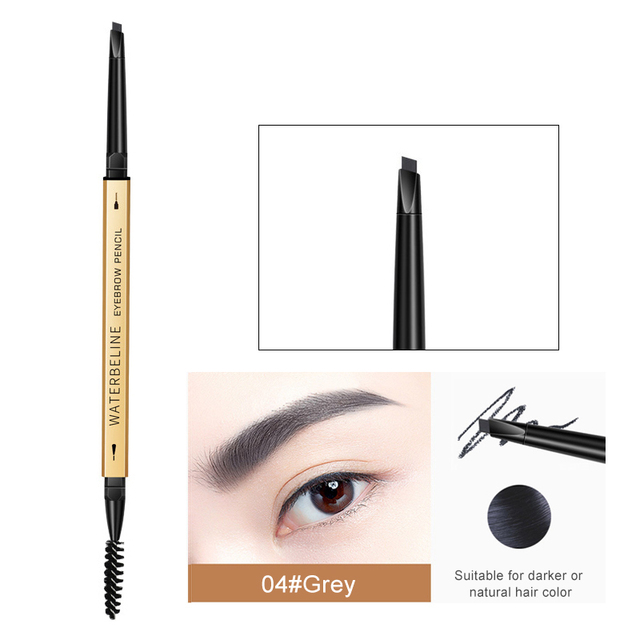 Double Head Eyebrow Pencil Waterproof Long Lasting Ultra Fine Triangle Tint Eye Brow Pencil Makeup Mascara Enhance Cosmetics