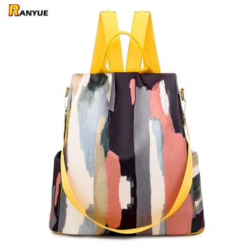 

Simple Style Ladies Backpack Anti-theft Oxford Tarpaulin Juvenile College Bag Purse Bagpack Mochila School Bags