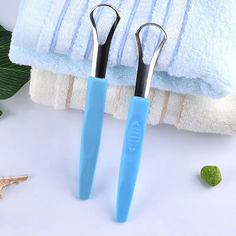 1p скребок для языка многоразовый портативный из нержавеющей стали очиститель для полости рта щетка освежитель подметальные машины для взрослых детей R3MF