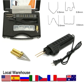 

220-250V Hot Stapler Car Bumper Plastic Welding Torch Fairing+ 0.6/0.8mm 200 Staples Auto Body Tool Welder Machine for tools