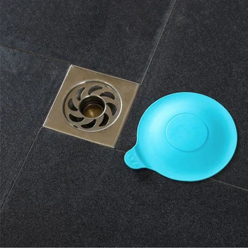 

Silicone Deodorant Bathtubs Plug Water Drop Design Leak-proof Kitchen Sink Plugged Multicolor Strong Adsorption Floor Drain