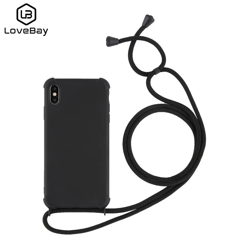 Lovebay цепочка ожерелье ремешок чехол для телефона iPhone 11 Pro XS Max X XR 8 7 6 S Plus