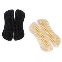 1 пара новых вкладышей, накладки на заднюю пятку, стельки, массажные Силиконовые вставки, модные мягкие липкие силикагелевые тканевые накладки для обуви