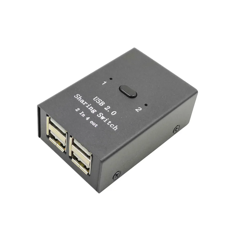 

2 In 4 Out USB 2.0 Printer Switch Manual Button Separator Computer Mouse Keyboard U Disk Sharing Equipment USB PRINTER SWITCH