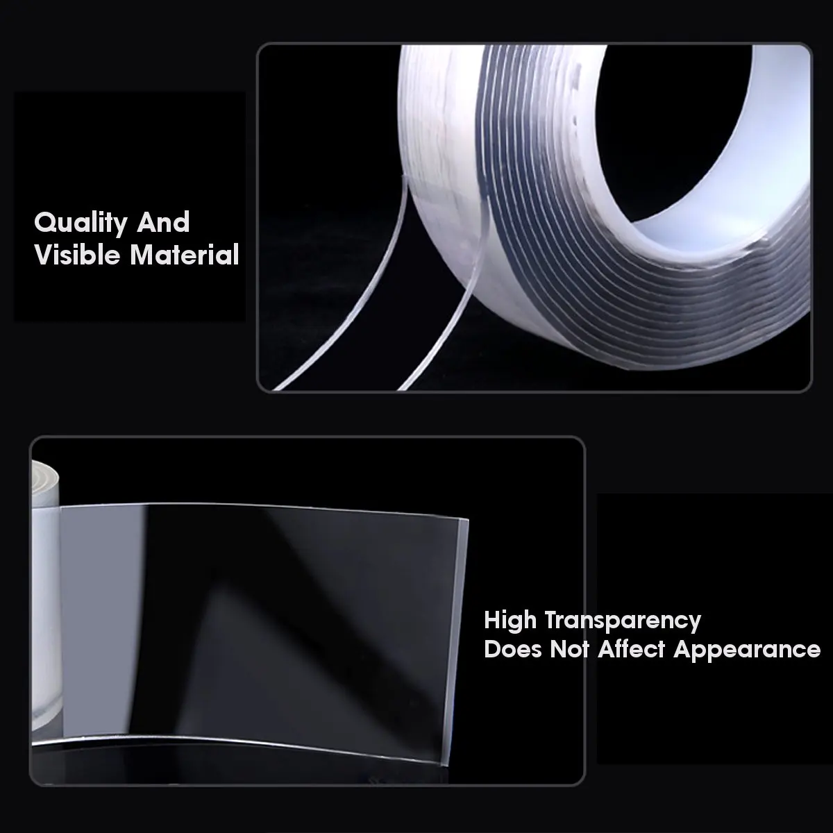 2mm Thick Double-sided Grip Tape Traceless Washable Adhesive Tape Gel Double Sided Magics Tape Home Improvement