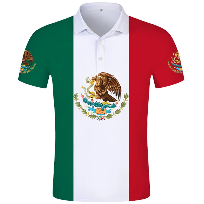 The United States Of Mexico Polo Shirt Logo Free Custom Name Number Mex Polo Shirt Nation Flag Mx Spanish Mexican  Clothing