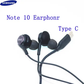 

Original Samsung Galaxy Note 10 + Type C Earphones In-ear Wired Mic Volume Control USB-C Headset for A90 A80 A60 A8S Huawei P30