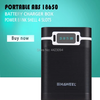 

Portable ABS 18650 Battery Charger Box Flashlight Power Bank Shell 4 Slots