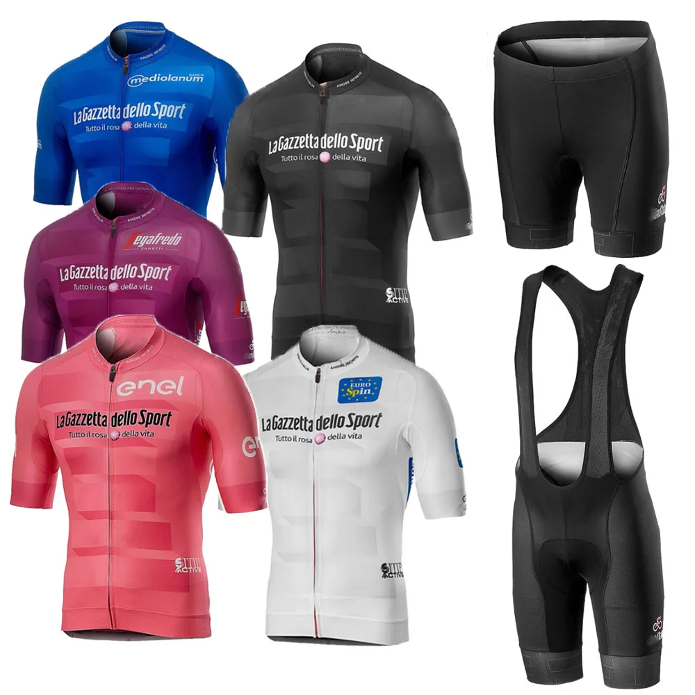 

2020 Italy Tour Cycling Jersey Set Men's Tour De ITALIA Cycling Clothing complete Bicycle Suit Summer Road Bike Shorts Clothes