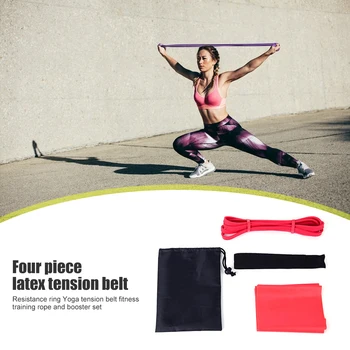 

Elastic Latex Resistance Band Set Door Anchor Set Yoga Workout Exercise Fitness Equipment For Sport Yoga Exercise Gym Workout