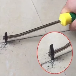 Removedor de rejunte de piso e azulejo, ferramenta manual de limpeza com tungstênio, aço para limpeza de piso, parede, cimento
