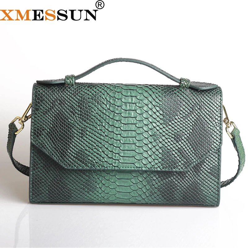 XMESSUN модный тисненый кожаный клатч из кожи питона женские сумки Змеиный узор