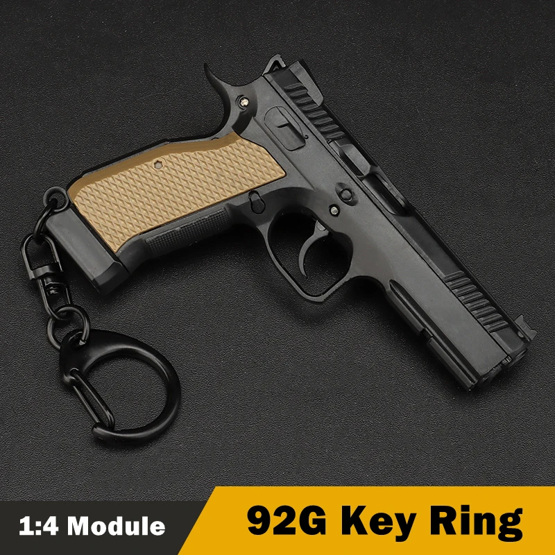 Gun 92G Tactical Pistol Shape Keychain Weapon Keyring Key Chain Ring Trend Mini