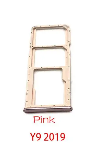 Y9 2019 Pink Сменный держатель слота лотка для sim-карты для huawei Y6 Y9 Y7 Pro - Цвет: Y9 2019 Pink