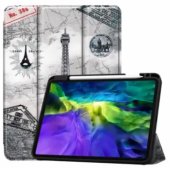 

For iPad Pro 11 Case with Pencil Holder Case Folding Folio Protective Case Auto Wake/Sleep Smart Case for iPad Pro 11 2020