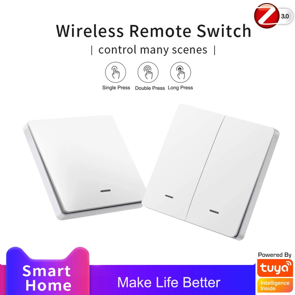 Tuya Smart Life ZigBee Smart Haus Wireless Batterie Schalter 3Gang Fernbedienung