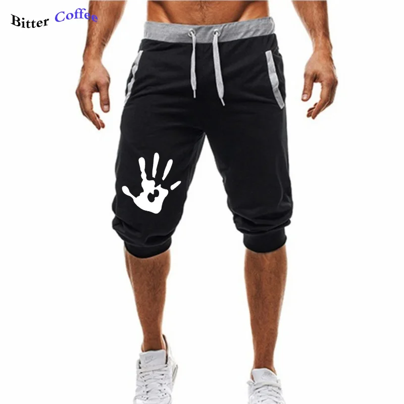 

NEW Fashion Summer Men Casual Sweatpants Shorts Slim Short Fitness Clothing Skyrim Dark Brotherhood Hand Men Shorts Clothing
