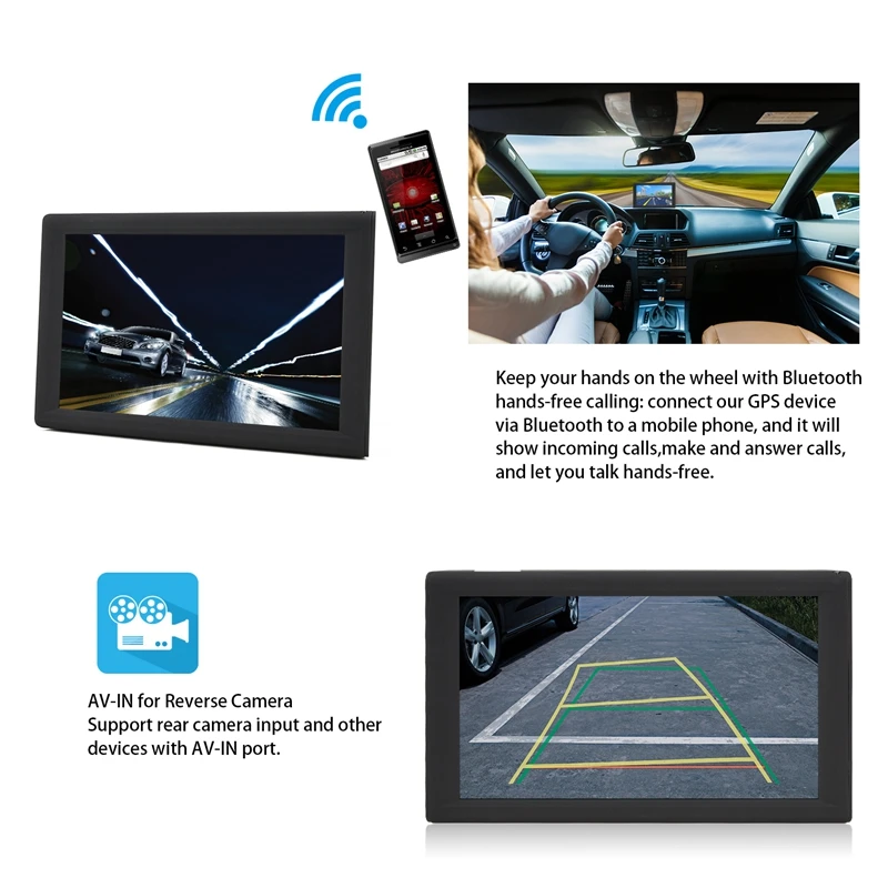 Android 4,4 автомобиля 9 дюймов Gps навигатор для вождения Регистраторы Фронтальная камера Поддержка заднего хода