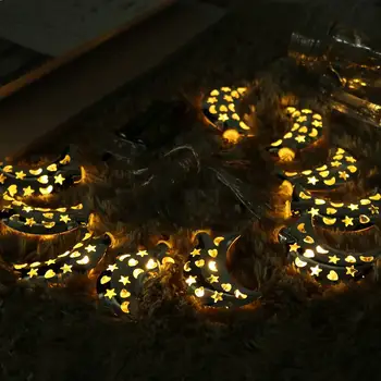 

Ramadan Muslim Decoration Led Light 1.6M Sliver Moon Shape LED Holiday Decorated String Light for Ramadan Festival