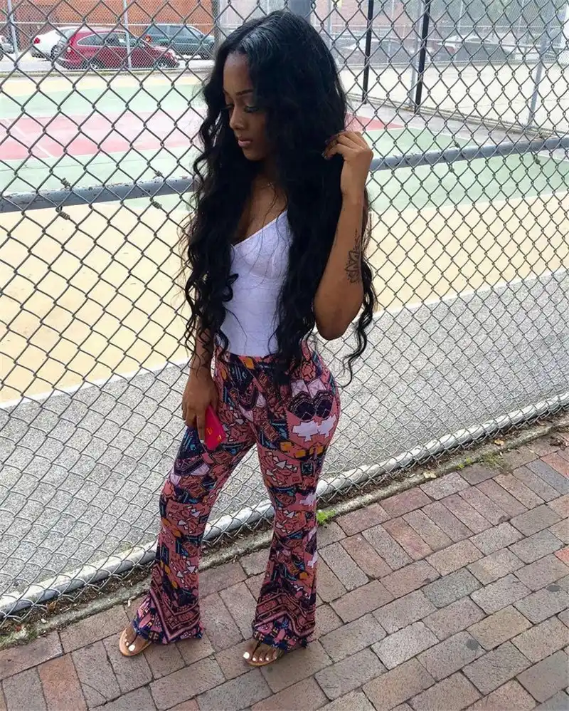 girls in flared pants