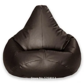 

Large brown Geometric Ziggy Print Tear Drop Bean Bag Skin Cover beanbag sofa