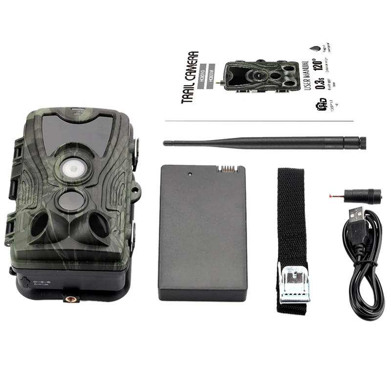 

Hc-801Lte 4G Hunting Camera 16Mp Trail Camera Ip65 Photo Traps 0.3S Wild Camera With 5000Mah Lithium Battery