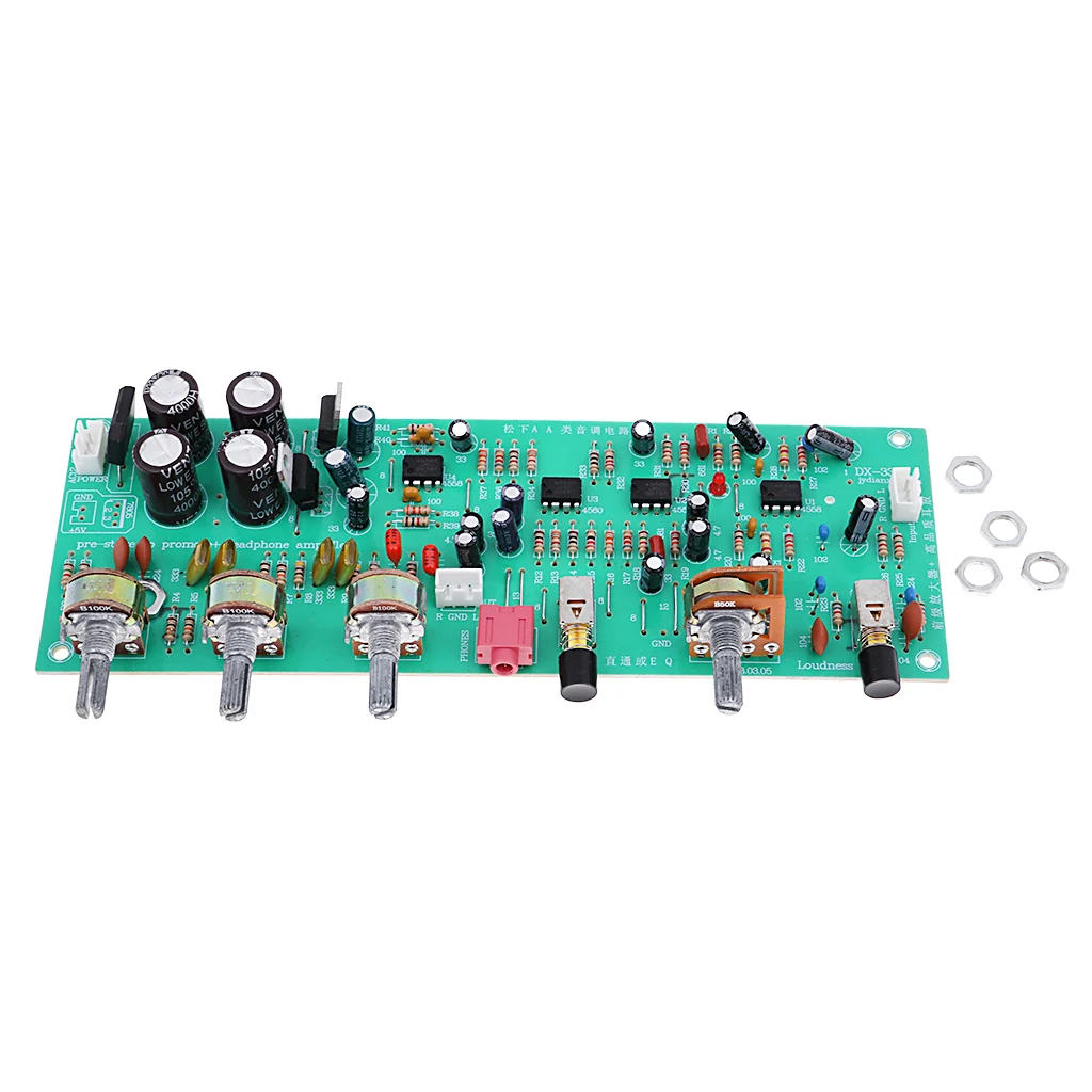 DX338A HIFI Preamp Pre-amplifier Tone Board Kits Volume Control AC 12V