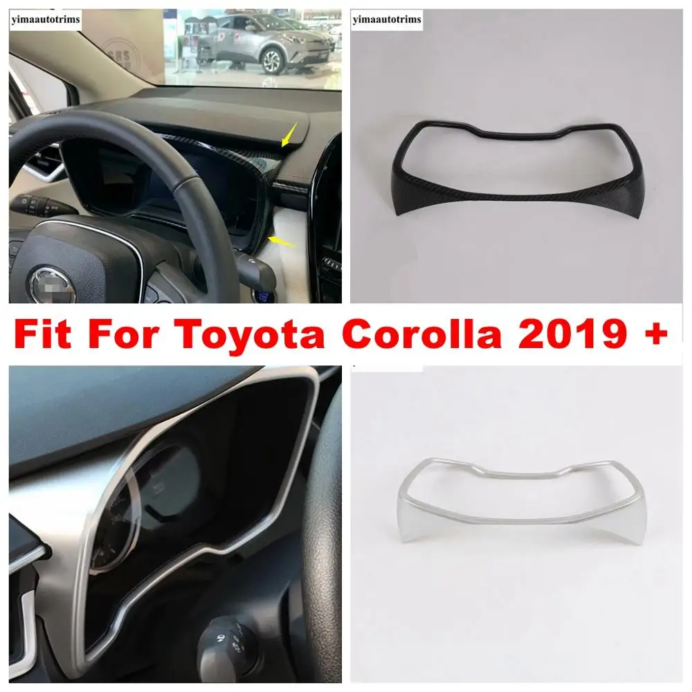 

Dashboard Instrument Display Screen Frame Decoration Cover Trim Fit For Toyota Corolla 2019 2020 ABS Matte / Carbon Fiber Look