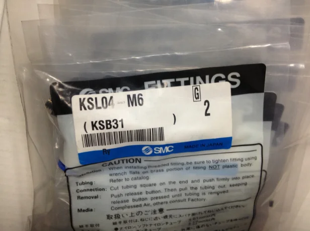 

1Bag/2pcs New SMC KSL04-M6 KSL04M6 Fittings