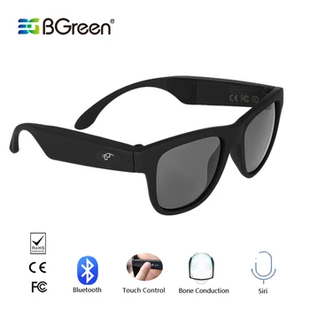 

BGreen Bone Conduction Bluetooth Smart Headphone Open Ear Audio Polarized Sunglasses Wireless Sports Earphone Stereo Headset