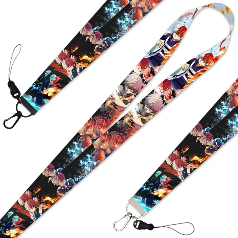 

Anime My Hero Academia Keychain Lanyard ID Badge Holder Cosplay Accessories Neck Strap Cell Phone Rope Chain Camera Keychain