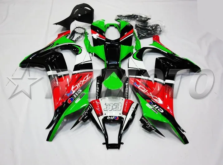 Лидер продаж, инжекторный комплект обтекателей ABS, пригодный для Kawasaki Ninja ZX-10R ZX10R 2011- 11 12 13 14 15 набор обтекателей красный зеленый 33