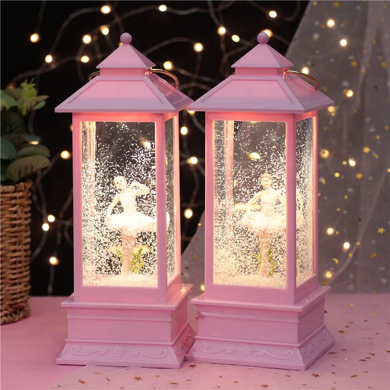 

10.5 * 28cm Crystal Ball Music Box Girl Princess Lovely Decoration Wishing Wind Lantern Wedding Birthday Gift Christmas Gift