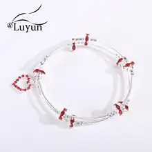 Luyun DIY любовь ключ и замок драгоценные камни ювелирные изделия Теннисный браслет ручной цепи женские модные роскошные браслеты для женщин