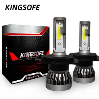 

Kingsofe 2PCS H4 LED Headlight Conversion Kit COB Bulb 90W 12000LM White High Power 6000K Mini Body IP68 Waterproof Auto light