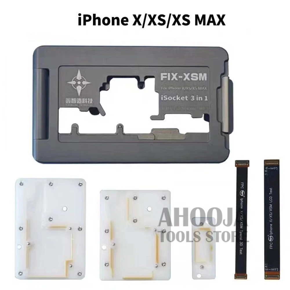 iPhone X XS XSMAX FIX-XS ISOCKET 3 в 1 Материнская плата слой ed тест ing рамка верхний слой ремонт тестовый прибор для iPhone X/XS MAX PCB ремонт джиг - Цвет: iPhone X XS XSMAX