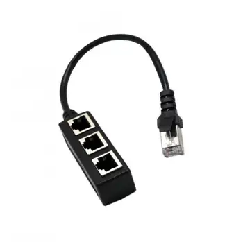 

New LAN Ethernet Network RJ45 Connector Splitter Adapter Cable For Networking Extension 1 Male To 3 Female/1 Female To Female