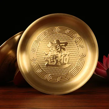 

Buddhist supplies copper Buddha with lucky lotus fruit tray