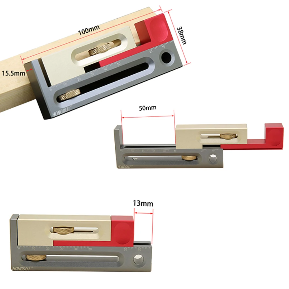 

Hot Saw Table Saw Slot Adjuster Mortise Tenon Tool Movable Measuring Block Length Compensation Woodworking Tools