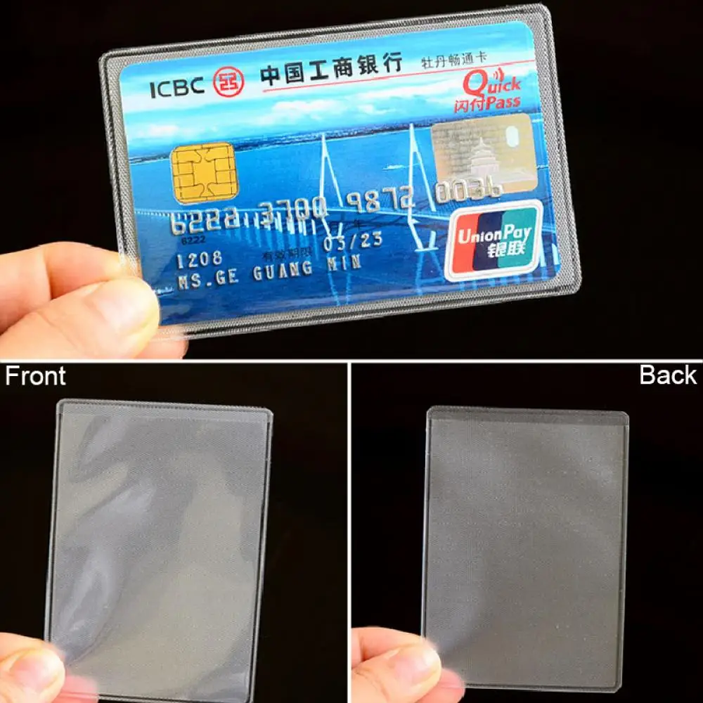 10PCS Transparnt Card Covers Protective Holder PVC Waterproof Credit ID Business Card Protection Document Driver's License Case card holder,credit card holder,id card holder,id card case,business card holder