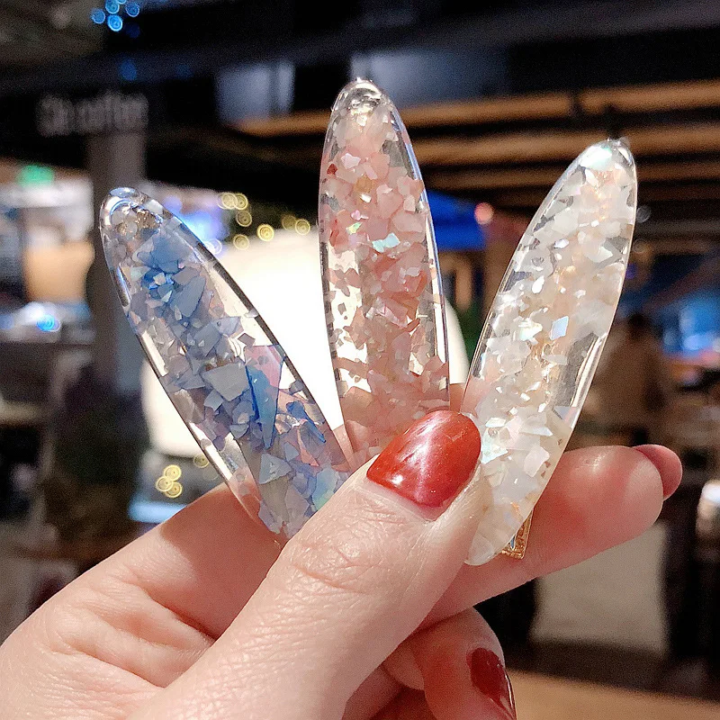 

South Korea Dreamy Shell INS Fresh And Sweet Small Headband Fairy of Geometry Bang Clip Elegant Retro Side Clip Hair